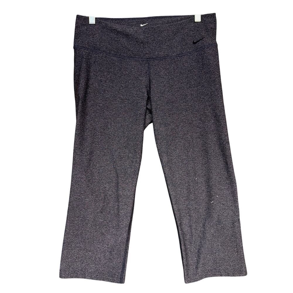 Nike Womens Pants Purple Dri-Fit Compression Mid Rise Pull On Capris Stretch M